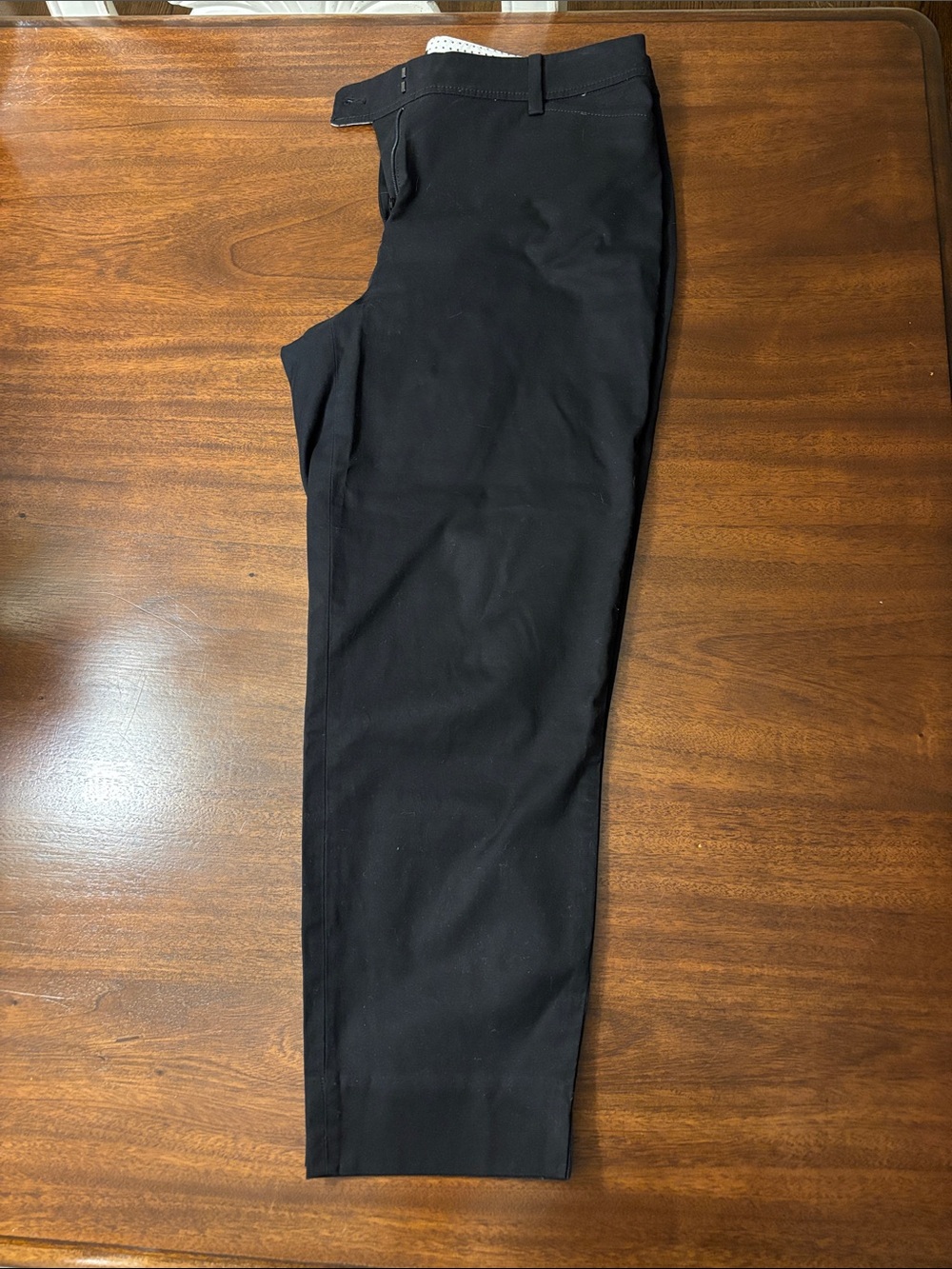Talbots Women’s Black Cotton Twill Cropped Pants